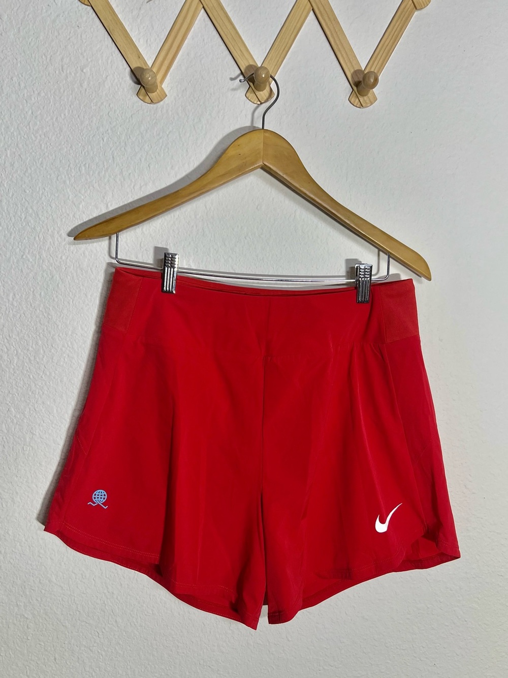 NIKE • Red performance athletic shorts for golf tennis or running size medium